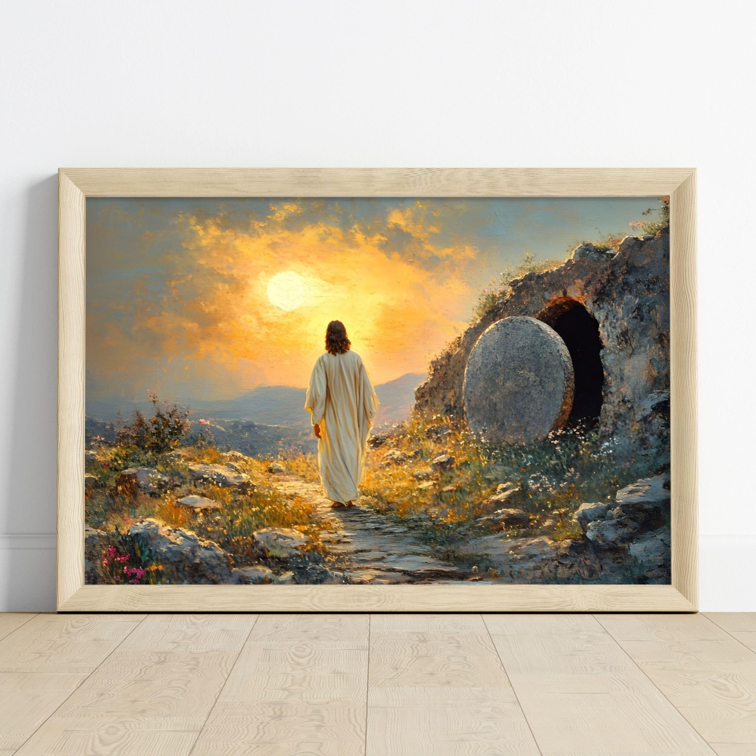 Empty Tomb Poster, He is Risen Wall Art, He is Risen Poster, Jesus Poster, Easter Jesus Poster, Jesus Resurrection Wall Art, Lent Wall Art