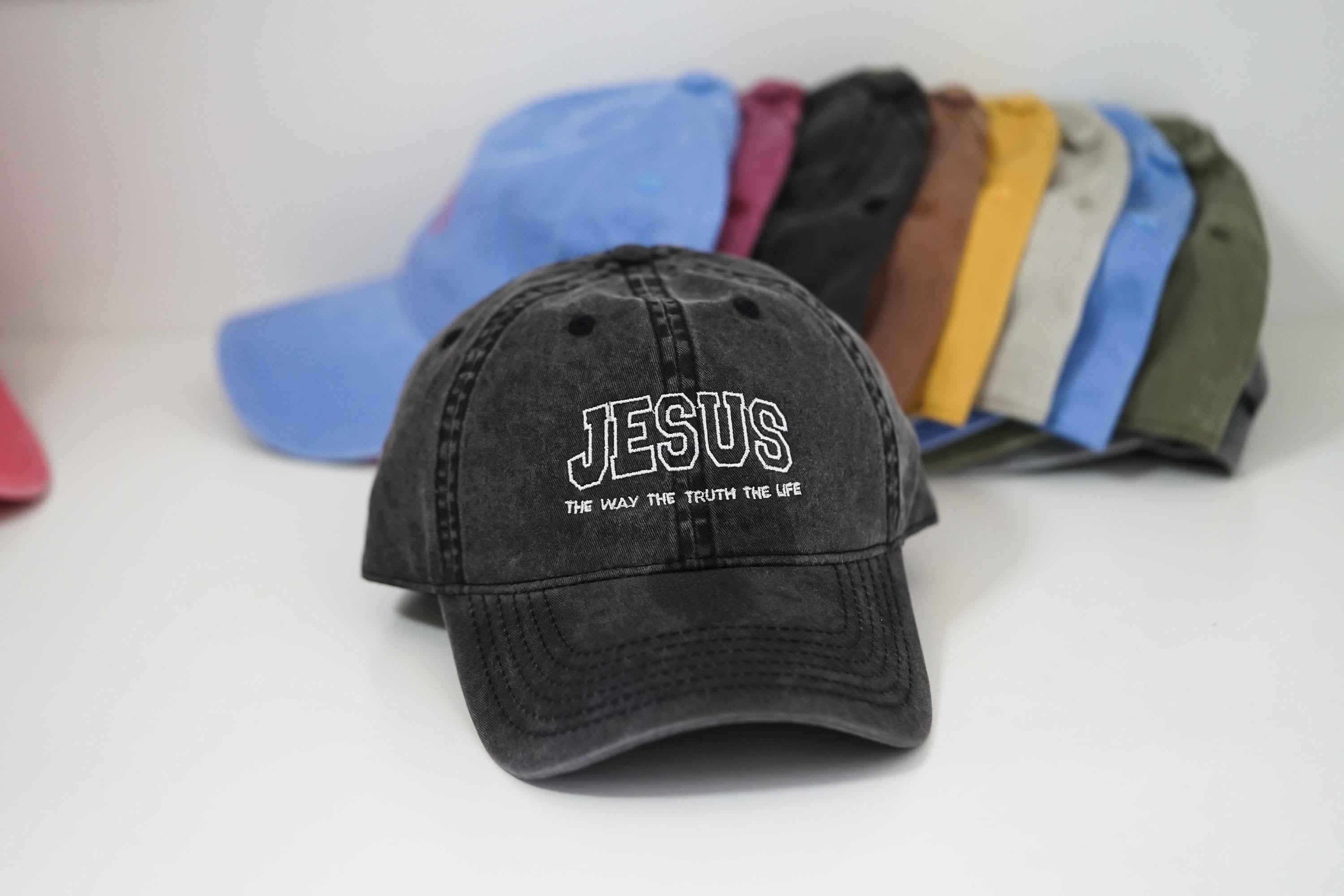 Christian Jesus Baseball Caps, Jesus The Way The Truth The Life Embroidery Religious Hat, Jesus Team Baseball Hat, Christian Gift LAFH02