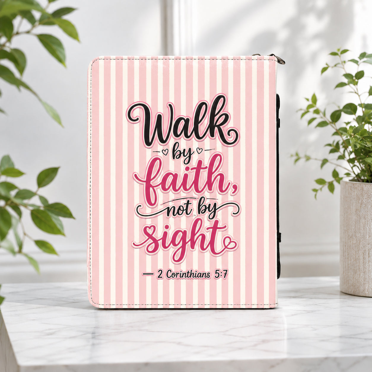 Pink Christian Leather Book Cover, Personalized Christian Bible Cover, Christian Gift, Bible Covers Jesus Gifts BIBLE02