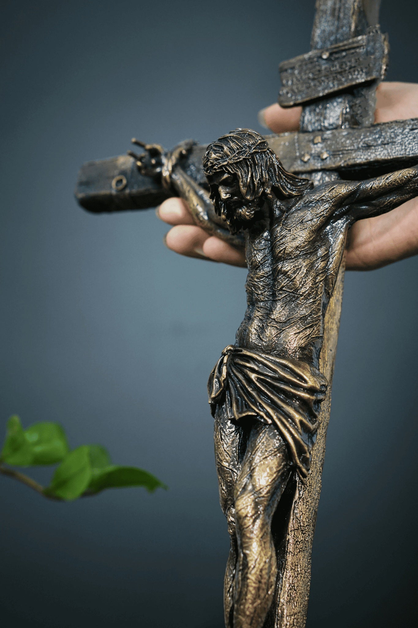 Jesus Christ Cross, Bronze Cross, Prayer Cross, Christian Decor, Religious Wall Hanging Statue for Home or Church, Christmas Gift BRCS02