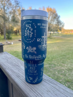 Follower of Jesus Tumbler 30oz/40oz, Faith based Insulated Tumbler With Handle, Jesus Laser Engraved, LAF13