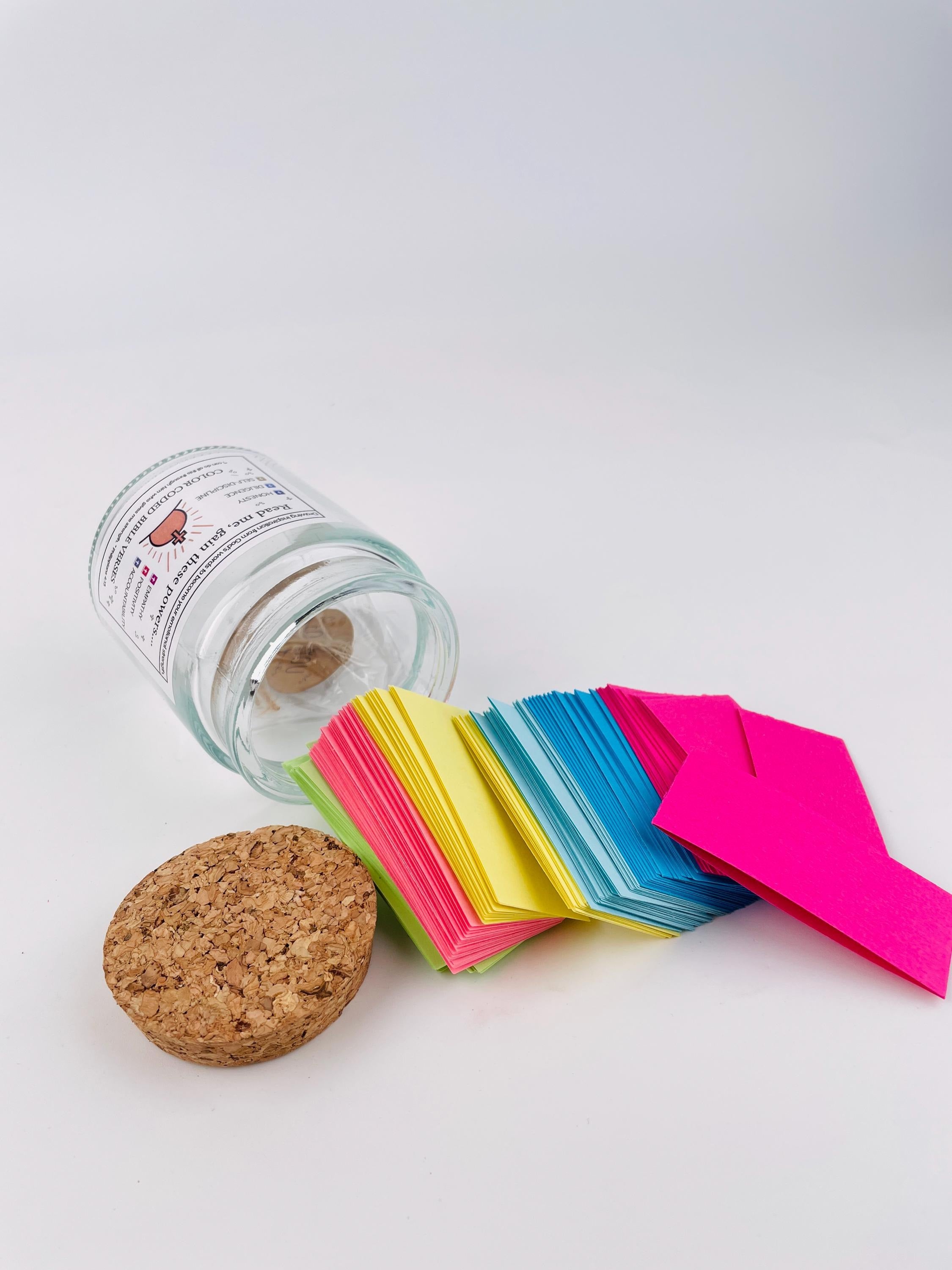 Bible Scripture Jars, Colorful Scripture Jars, Christian Gifts, Bible Jars, Reading Jars, Personalized Scripture Cards