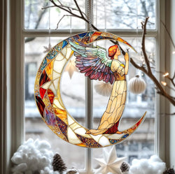 Christmas Angel Acrylic Suncatcher, Acrylic Window Hanging & Wall Art