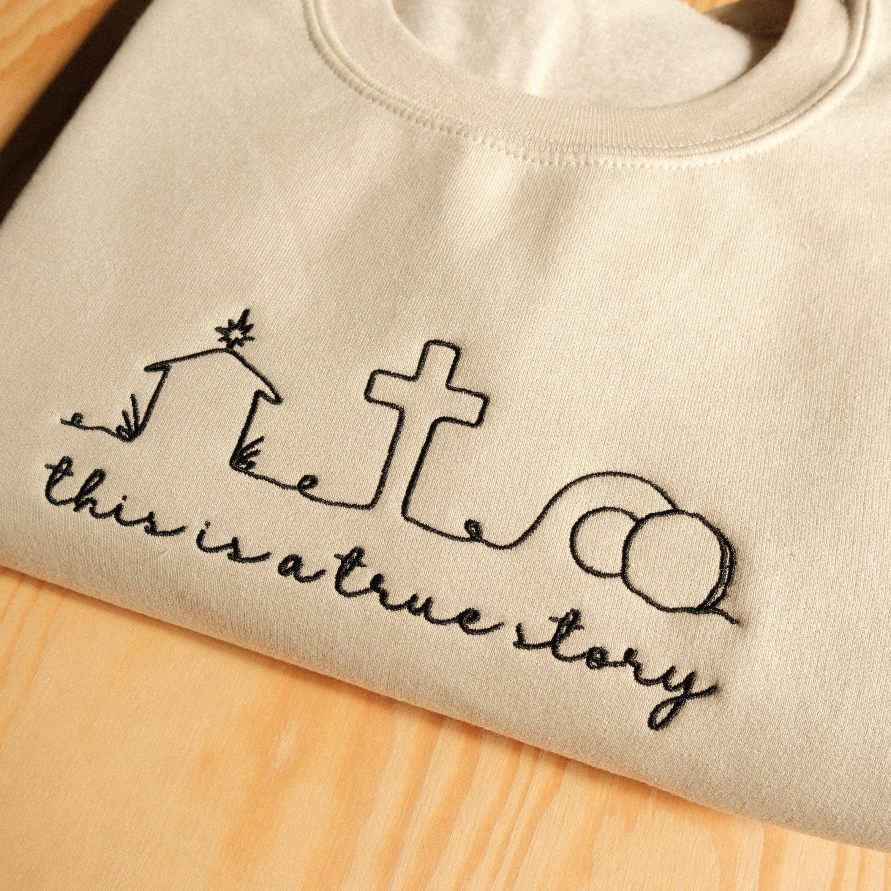 Christian Embroidered Sweatshirt, Jesus Embroidered Hoodie, Christian Faith Based Crewneck, Faith Over Fear Sweatshirt, Gift for Jesus Lovers