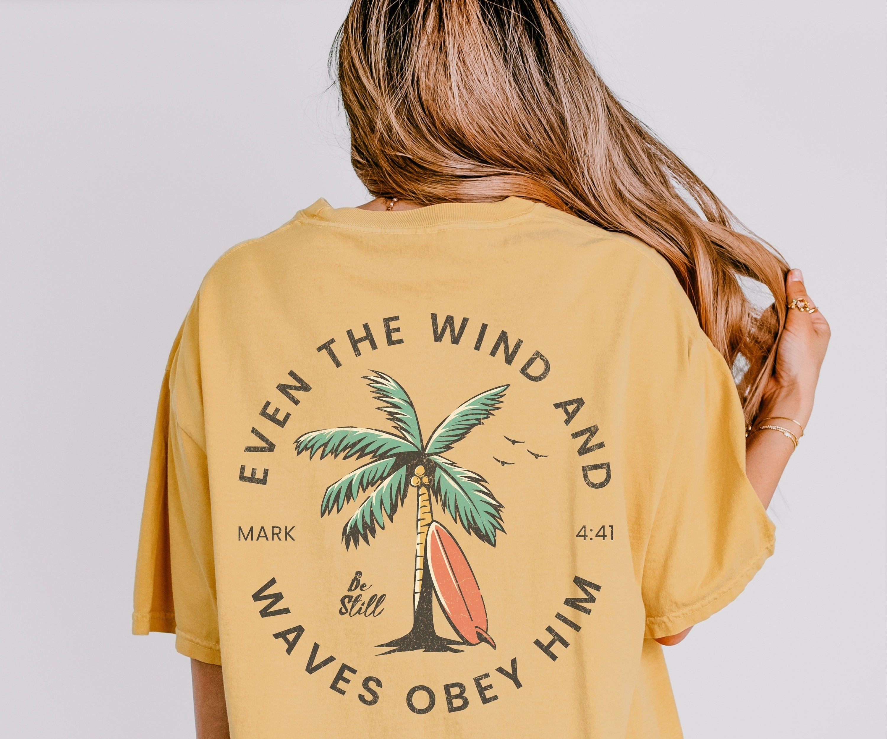 Christian Bible Verse shirt Beachy Backprint Comfort Colors Tee Trendy Oversized TShirt Unisex Tee Teen Baptism Gift Ocean Inspired Style