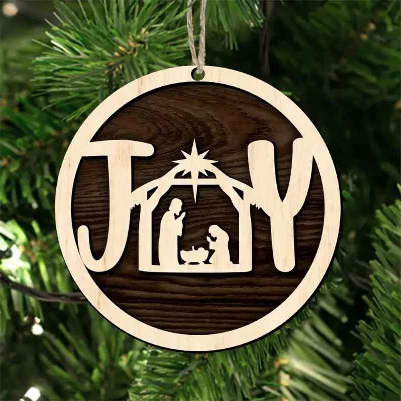 Wooden Christmas Tree Ornaments, Ideas For Christmas Trees, Christmas Ornaments, Nativity Scene Craft DCLAF30