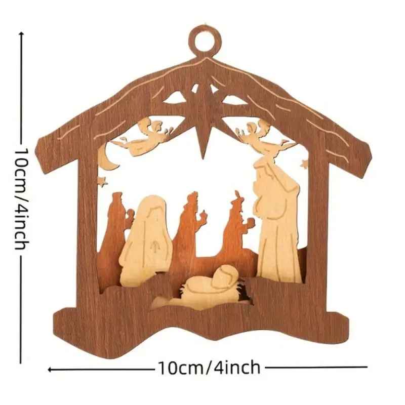 Wooden Christmas Tree Ornaments, Ideas For Christmas Trees, Christmas Ornaments, Nativity Scene Craft DCLAF30