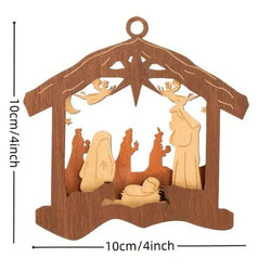 Wooden Christmas Tree Ornaments, Ideas For Christmas Trees, Christmas Ornaments, Nativity Scene Craft DCLAF30
