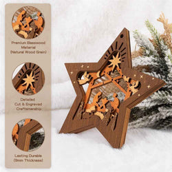 Wooden Christmas Tree Ornaments, Ideas For Christmas Trees, Christmas Ornaments, Nativity Scene Craft DCLAF30