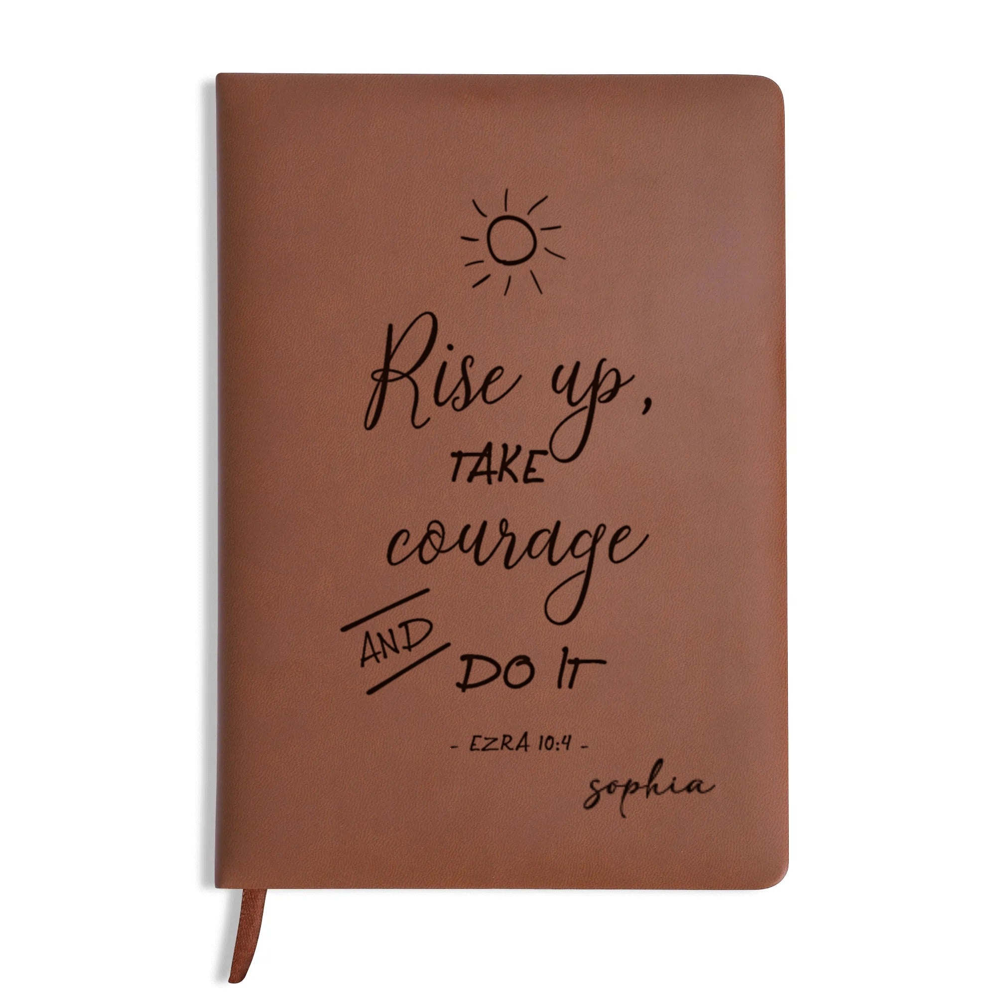 Personalized Christian Journal with EZRA 10:4 Design, Custom Name Prayer & Faith Notebook, Religious Gift, First Communion Gifts, Birthday. NBLAF29