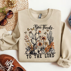 Give Thanks To The Lord Sweatshirt, Bible Verse Shirt, Thankful Sweater, Thanksgiving Sweatshirt, Thanksgiving Family Shirt, Fall Sweatshirt ILAF59