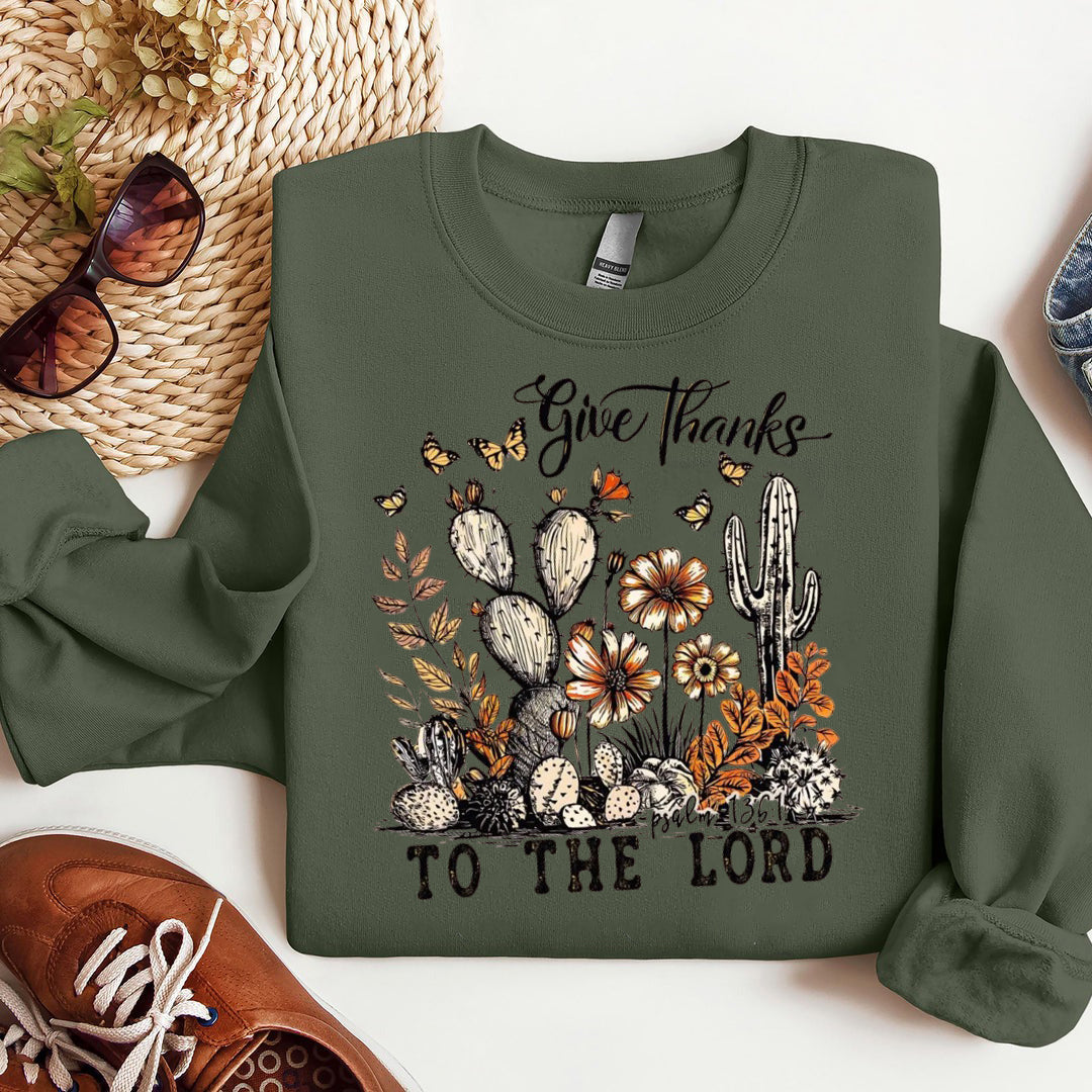 Give Thanks To The Lord Sweatshirt, Bible Verse Shirt, Thankful Sweater, Thanksgiving Sweatshirt, Thanksgiving Family Shirt, Fall Sweatshirt ILAF59