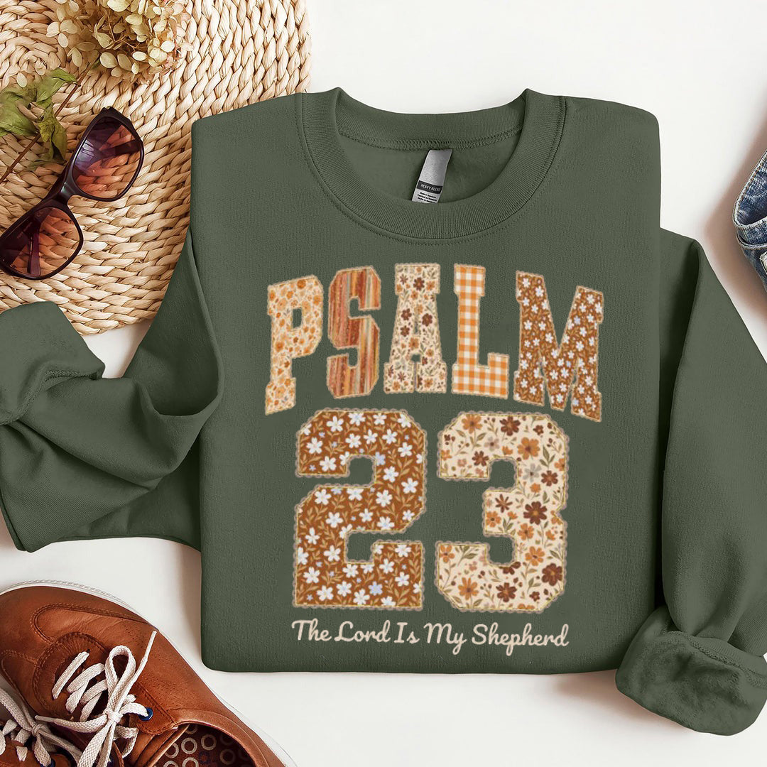 Psalm 23 Shirts, The Lord Is My Shepherd Sweater, Bible Verse Thanksgiving Christian Sublimation, Retro Fall Faith Sweatshirts ILAF60