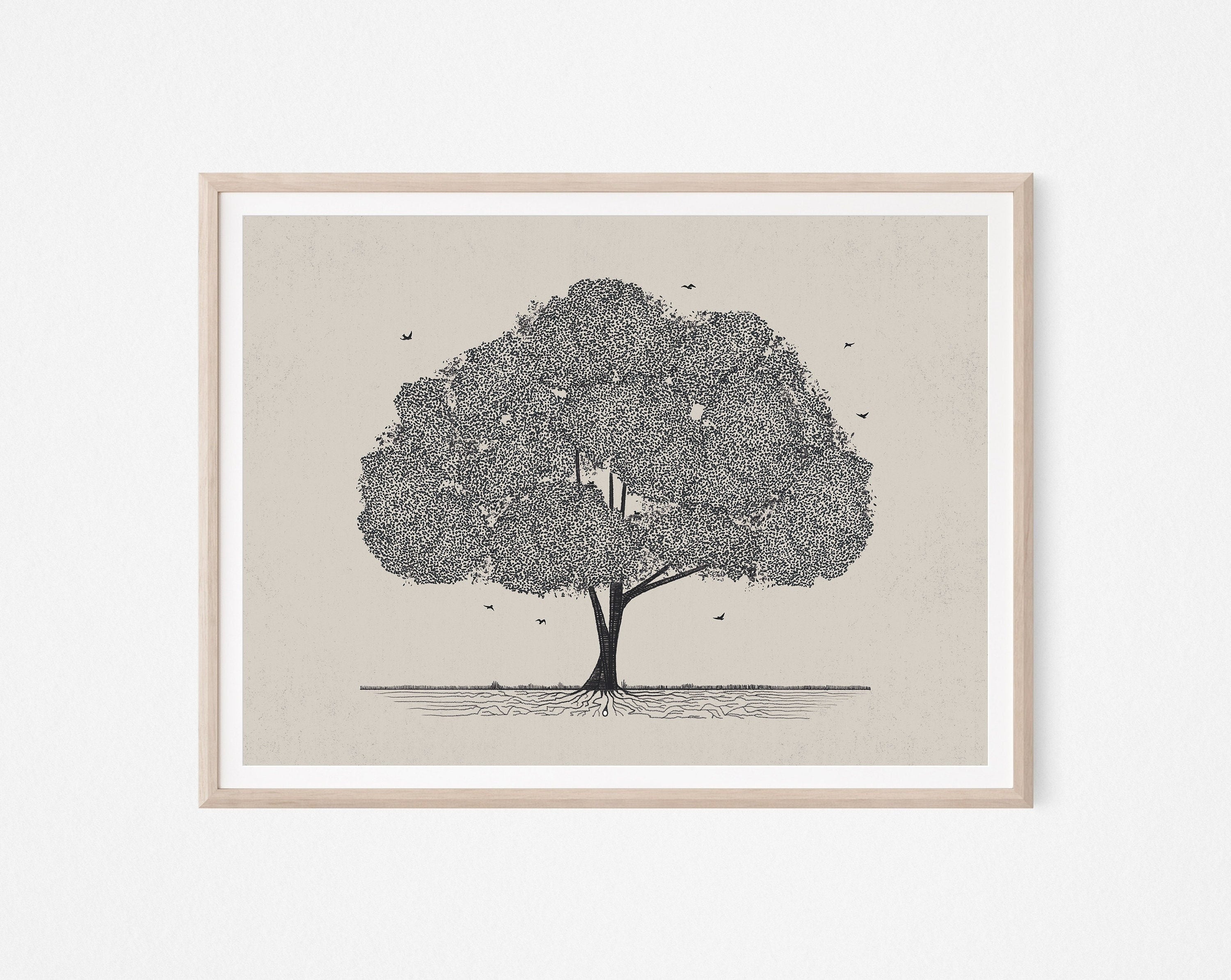 Faith of Mustard Seed Poster, Faith Moves Mountains Poster, Kingdom of God Art Poster, Jesus WALL art, Mustard Tree Poster, Parable