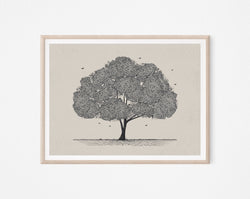 Faith of Mustard Seed Poster, Faith Moves Mountains Poster, Kingdom of God Art Poster, Jesus WALL art, Mustard Tree Poster, Parable