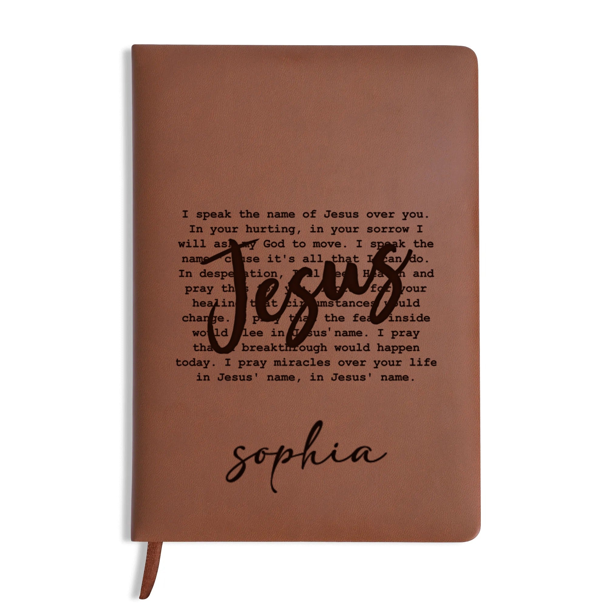 Personalized Christian Journal with Powerful Prayer Message, Custom Name Prayer & Faith Notebook, Religious Gift, First Communion Gifts, Birthday. NBLAF30