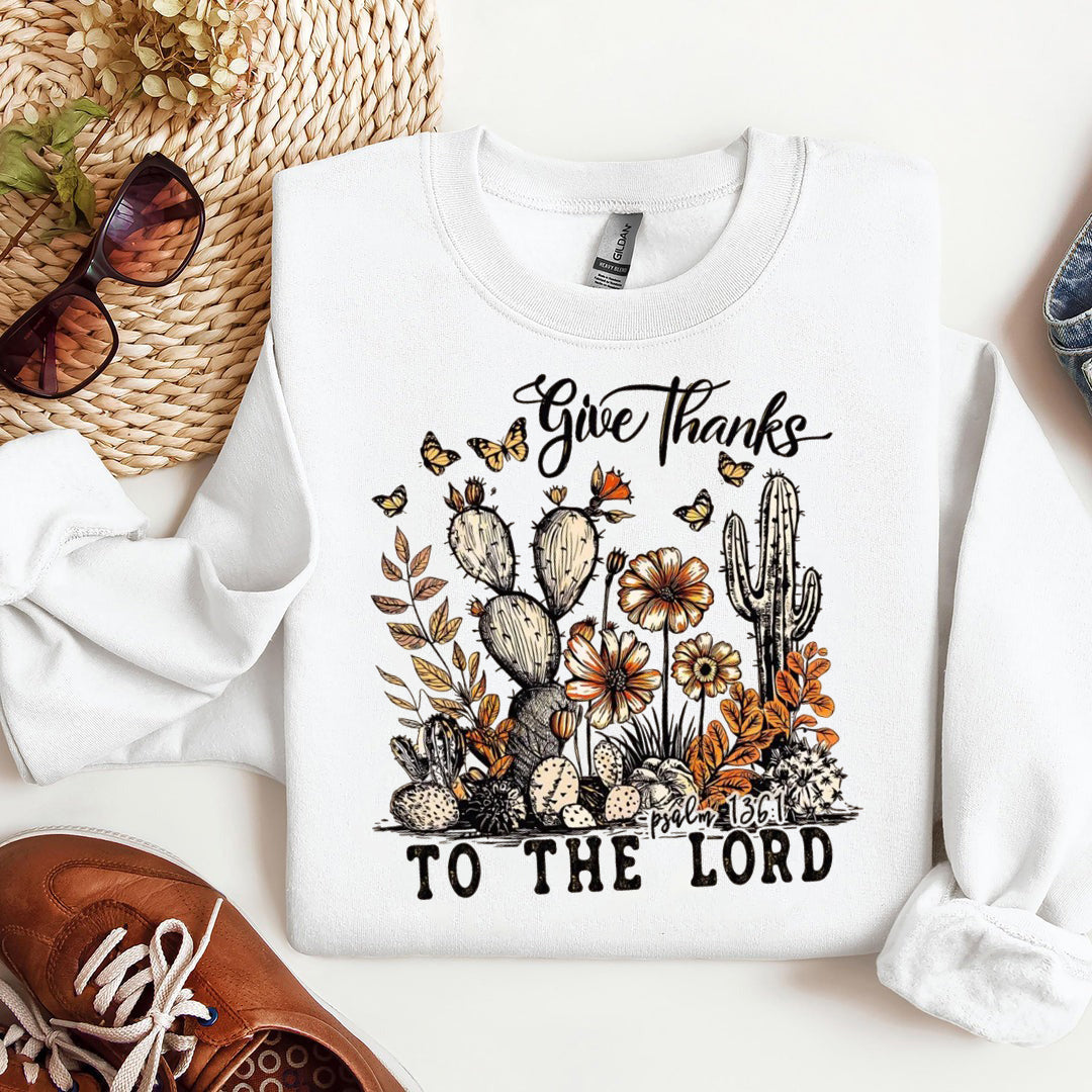 Give Thanks To The Lord Sweatshirt, Bible Verse Shirt, Thankful Sweater, Thanksgiving Sweatshirt, Thanksgiving Family Shirt, Fall Sweatshirt ILAF59