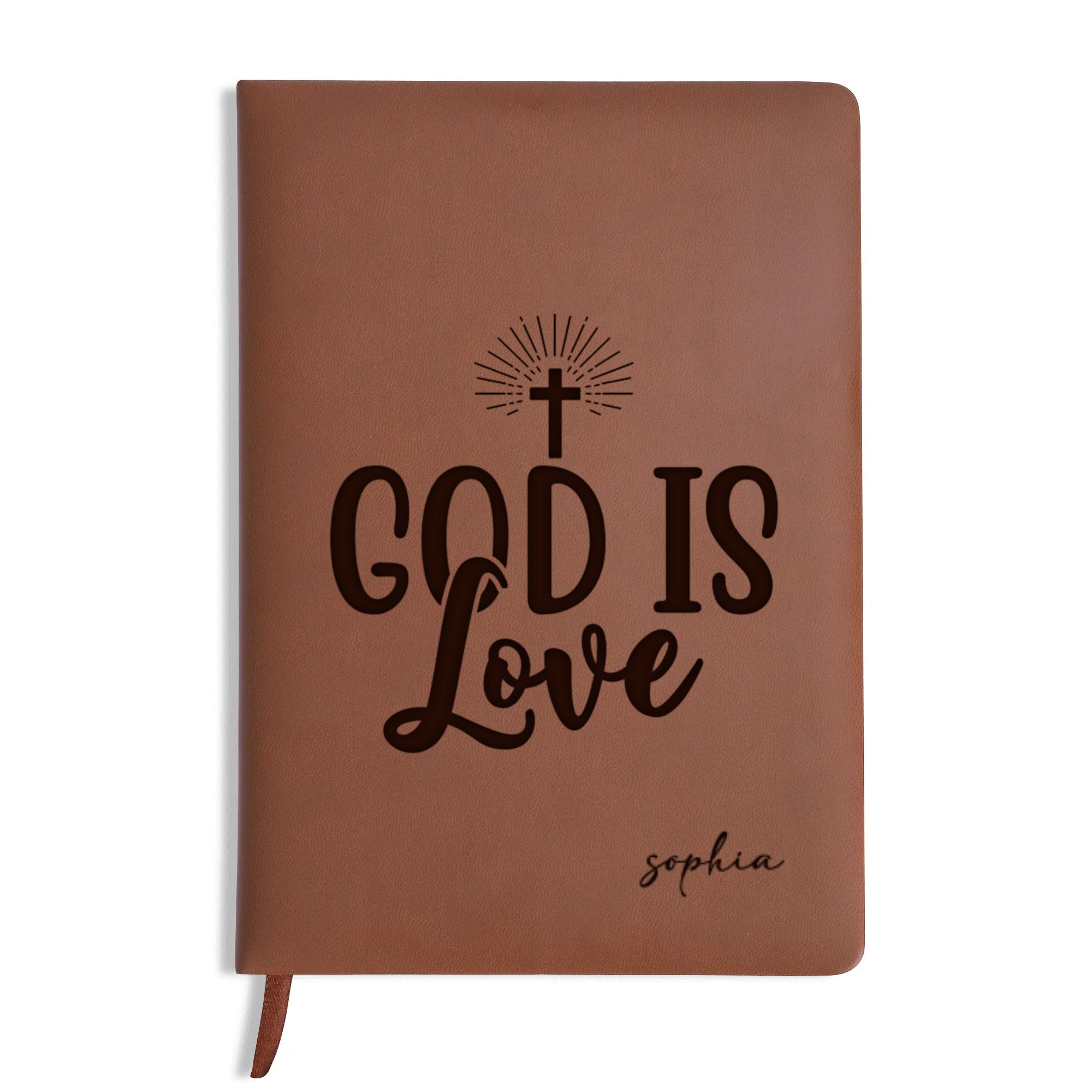 Personalized Christian Journal with God Is Love, Custom Name Prayer & Faith Notebook, Religious Gift, First Communion Gifts, Birthday. NBLAF31
