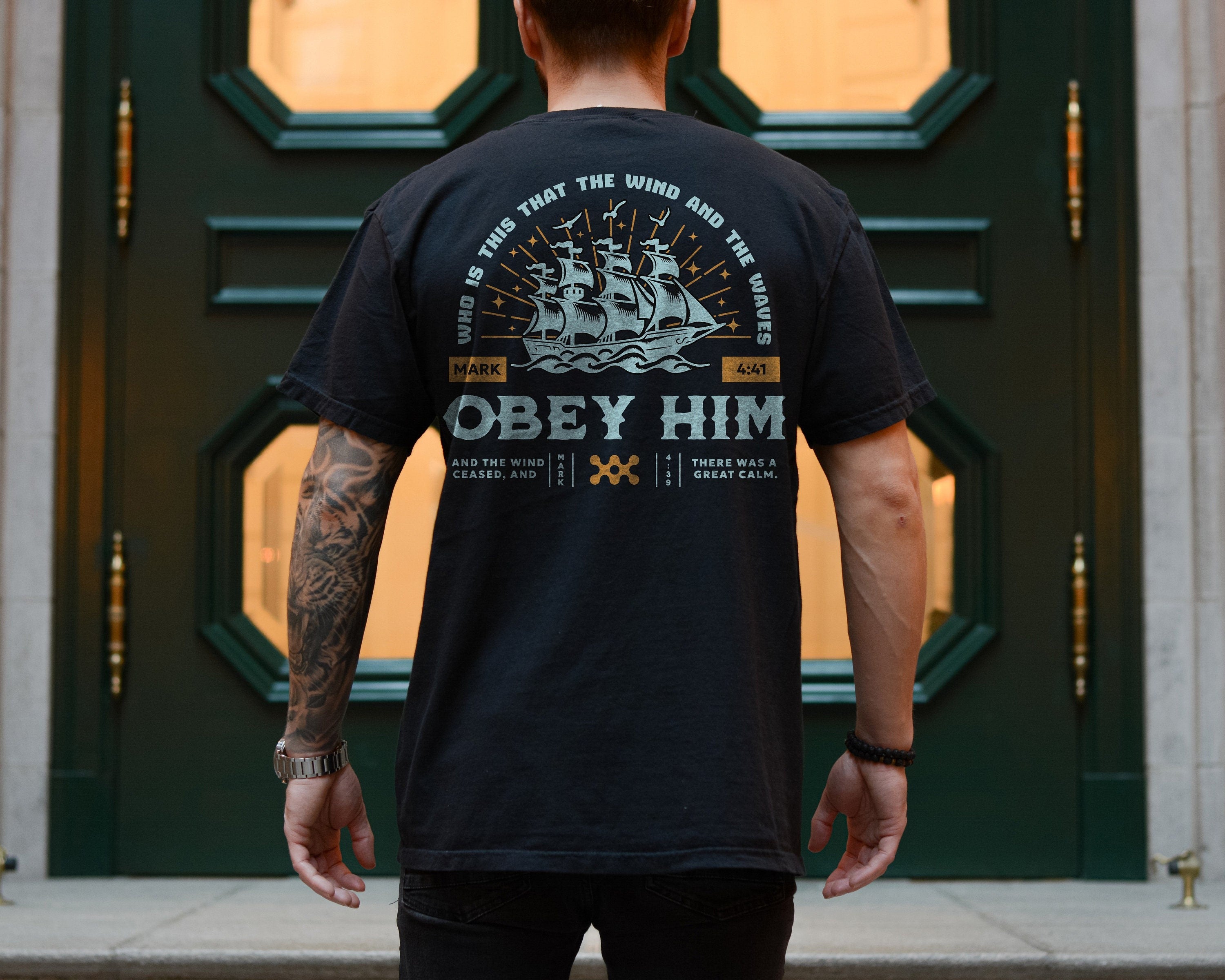 Mens Christian Shirt Christianity Gift for Him, Bible Verse Shirt Christian Clothing,Father's Day Gift, TShirt Religious Faithful Gifts for Dad Religious Shirt