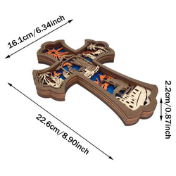 Christmas Nativity Wood Ornaments, Ideas For Christmas Trees, Wooden Christmas Nativity Wall Sculpture Nativity Outdoor Seasonal Carving Crafts For Bedroom DCLAF32