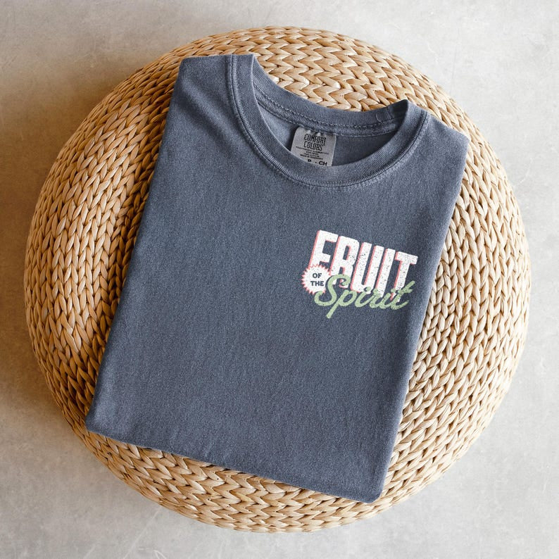 Fruit of The Spirit Comfort Colors Shirt, Bible Verse Christianity Print Shirt CFS36