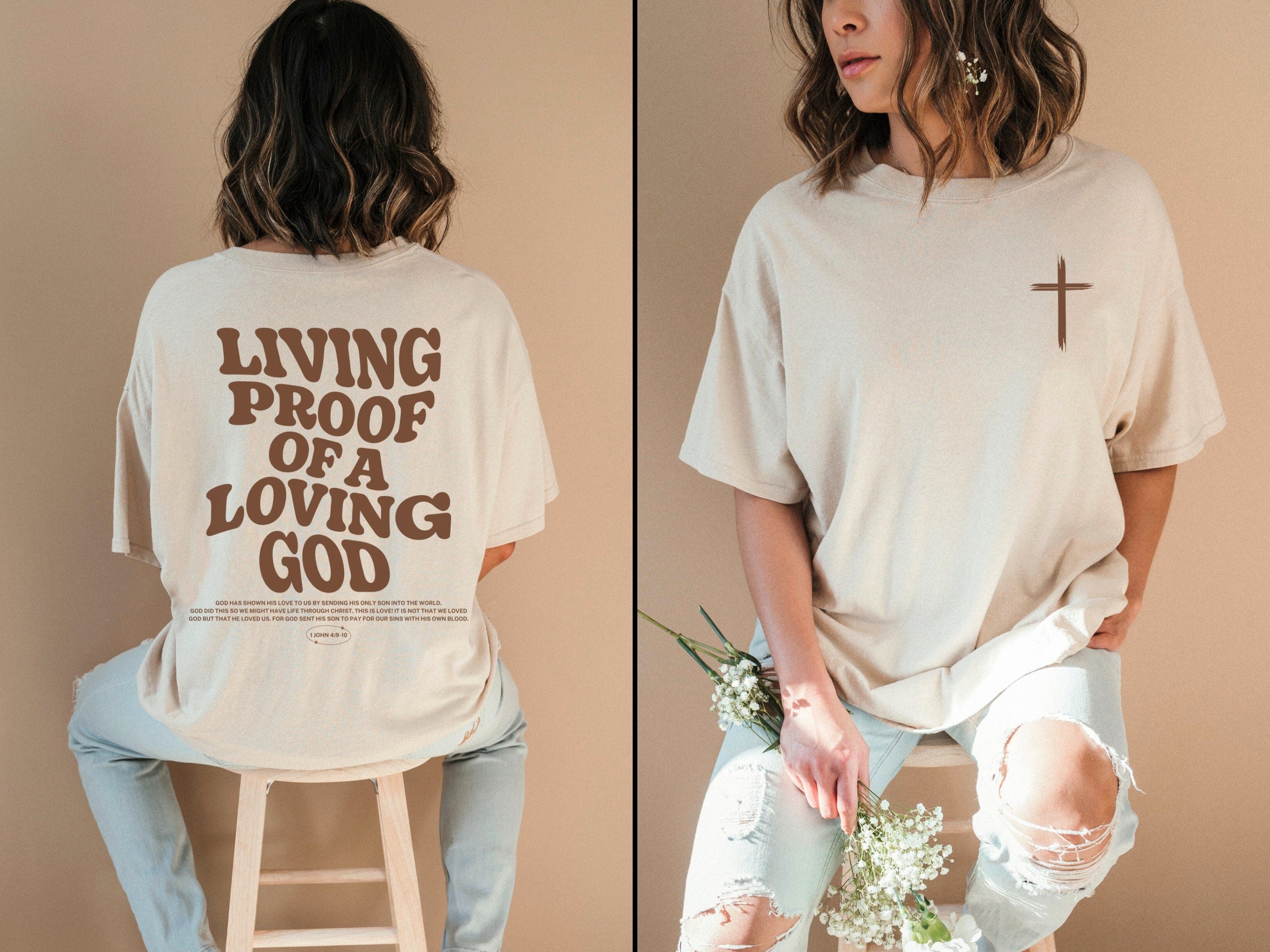 Aesthetic Christian Comfort Colors® Shirt For Men Christian Apparel Brown Jesus T-Shirt Christian Streetwear Clothing Bible Verse T Shirt Christian Men Gift