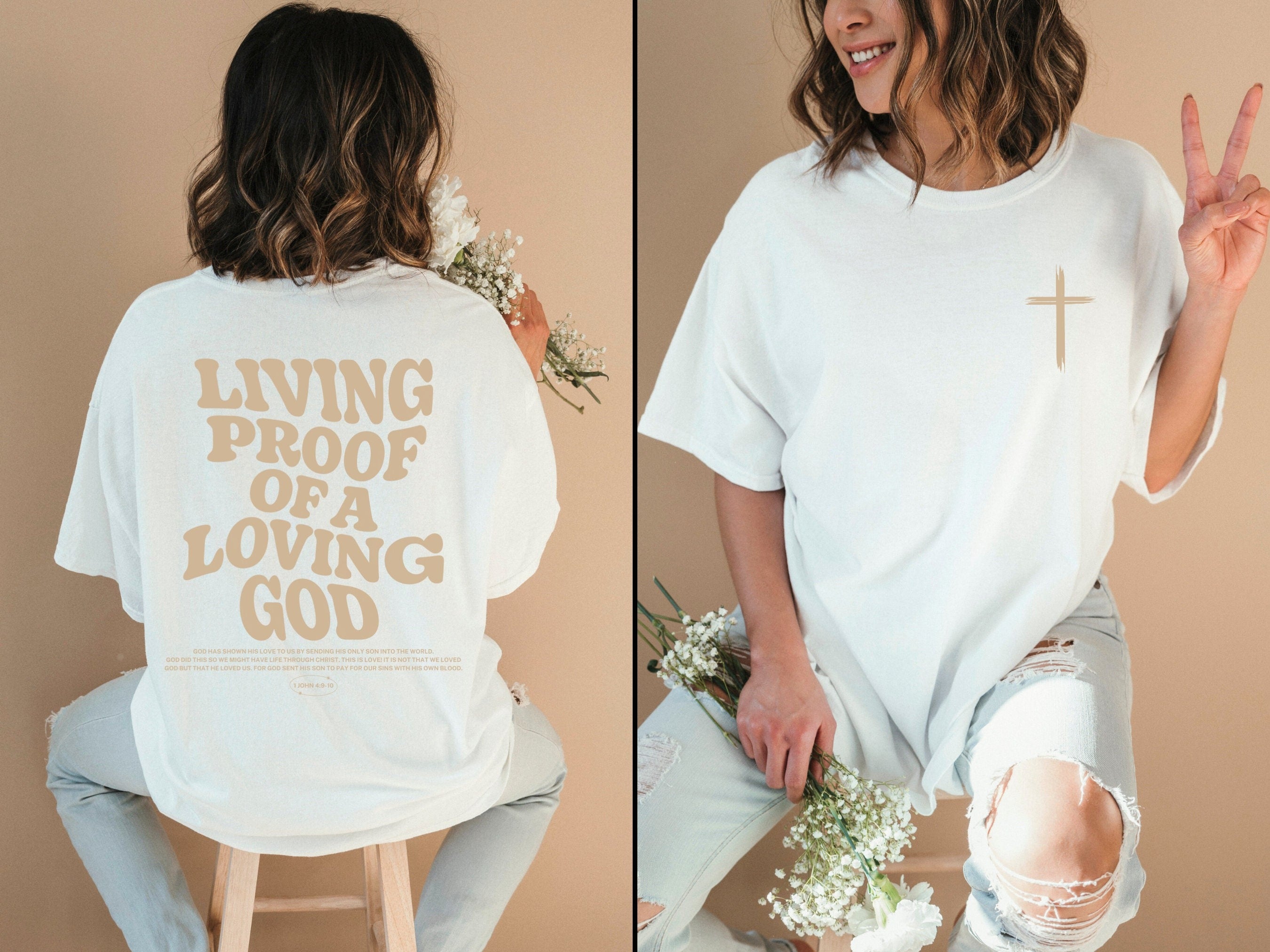 Aesthetic Christian Comfort Colors® Shirt For Men Christian Apparel Brown Jesus T-Shirt Christian Streetwear Clothing Bible Verse T Shirt Christian Men Gift