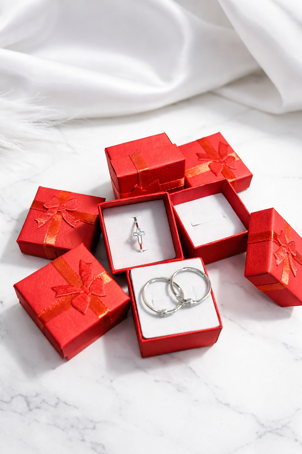 Delicate Cross Silver Ring for Women, Adjustable Minimal Band, Christian Faith Jewelry, Gift for Her