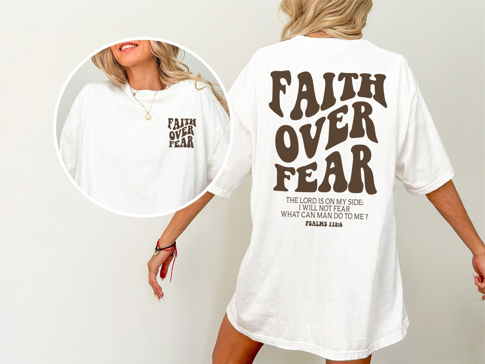 Faith Over Fear Christian Hoodie,Christian Sweatshirt,Jesus Hoodie,Comfort Colors Bible Verse Shirt,Noel Gift Shirt,Church Shirt,Baptism Tee