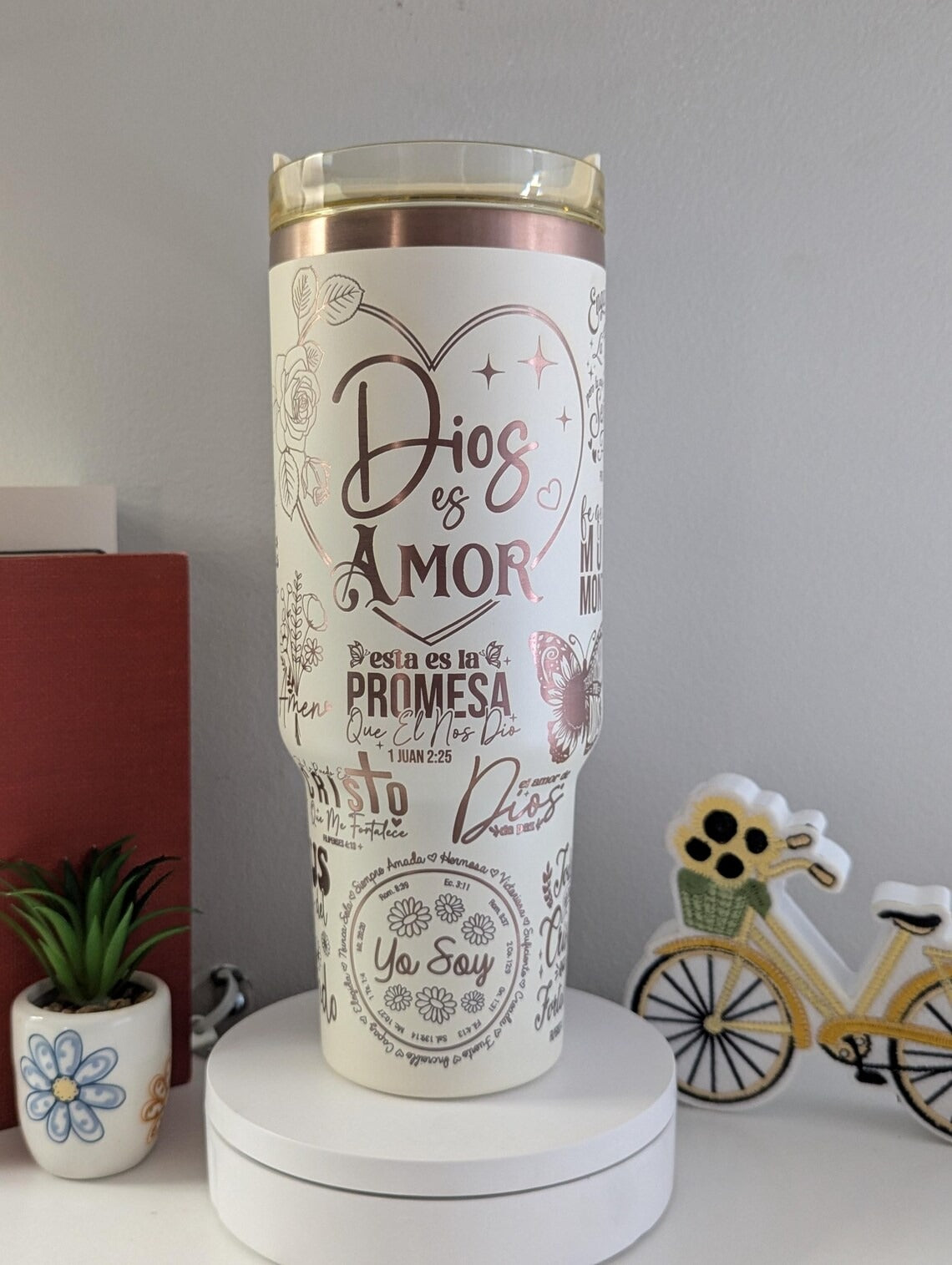 Dios es Amor Tumbler 30oz/40oz, Jesus love Tumbler, Christian Faith Gift. LAF31