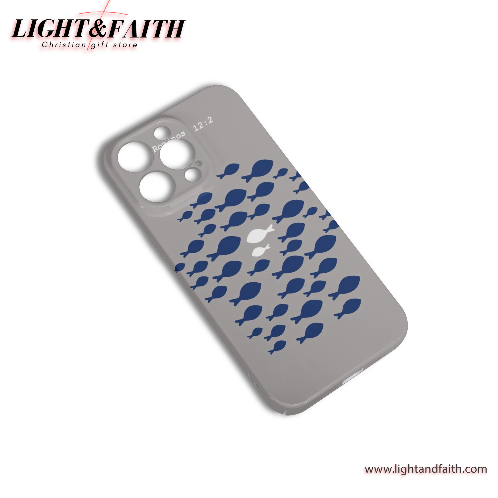 Bible Verse Phone Case – Romans 12:2 Stand Out Fish Christian, Christian Phone Case, Bible Verse Phone Case, Religious Gift, PCLAF38