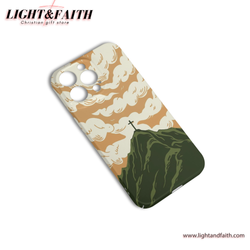 Cross on the Mountain Phone Case, Christian Phone Case, Bible Verse Phone Case, Religious Gift, PCLAF39