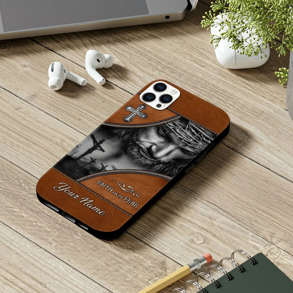 Personalized Jesus Phone Case for iPhone and Samsung Christian Faith Silicone Cover, PCLAF64