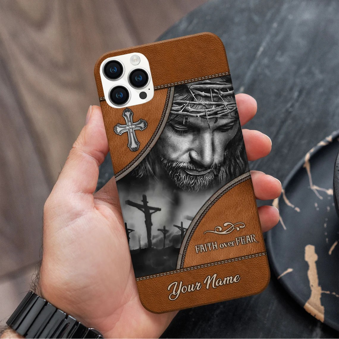 Personalized Jesus Phone Case for iPhone and Samsung Christian Faith Silicone Cover, PCLAF64
