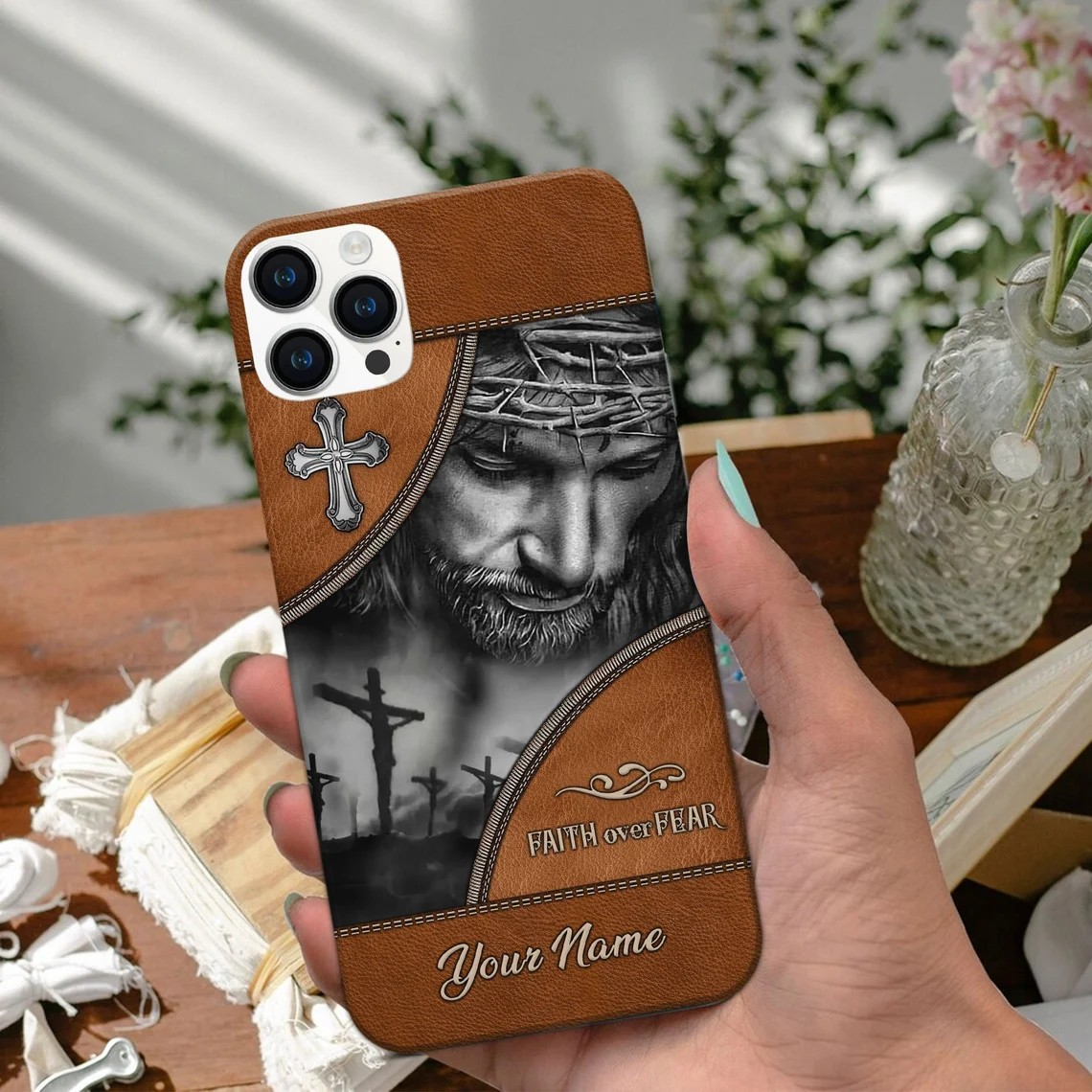 Personalized Jesus Phone Case for iPhone and Samsung Christian Faith Silicone Cover, PCLAF64