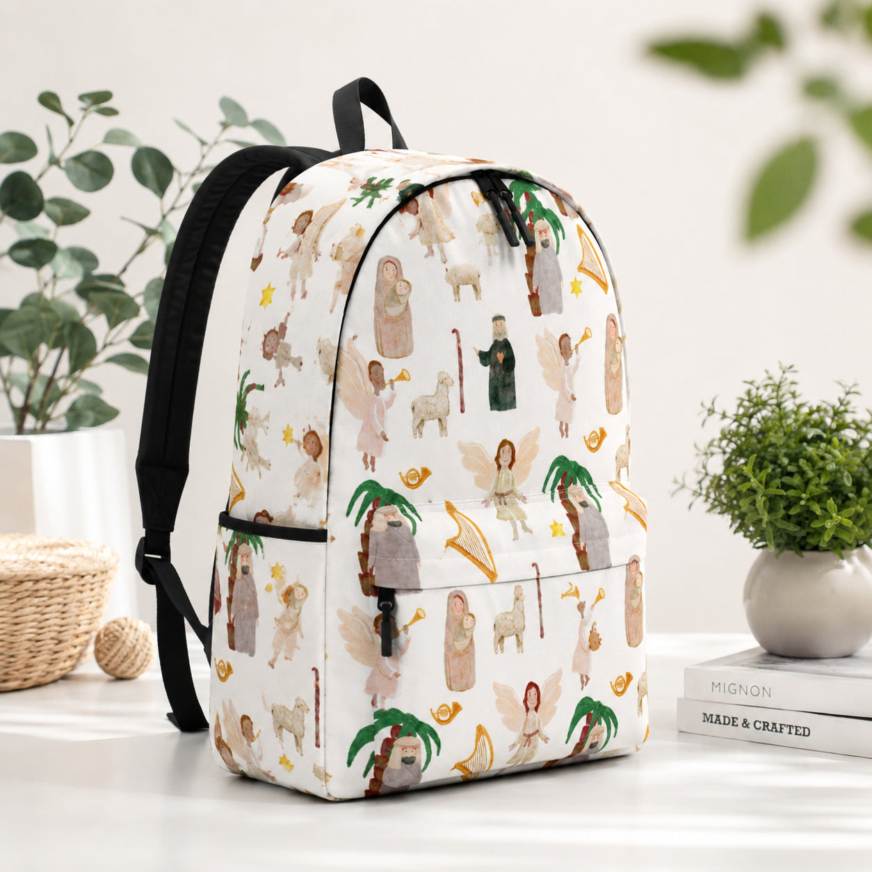 Nativity Christian Backpack, Jesus Birth Bible School Bag, Christian School Backpack, Faith-Based Backpack, Religious Book Bag, Back to School Christian Gift, Travel Backpack PLAF80