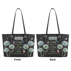 Faith Makes All Things Possible Leather Bag, Custom Leather Bag With Bible Verse, Jesus Bag. BLAF07
