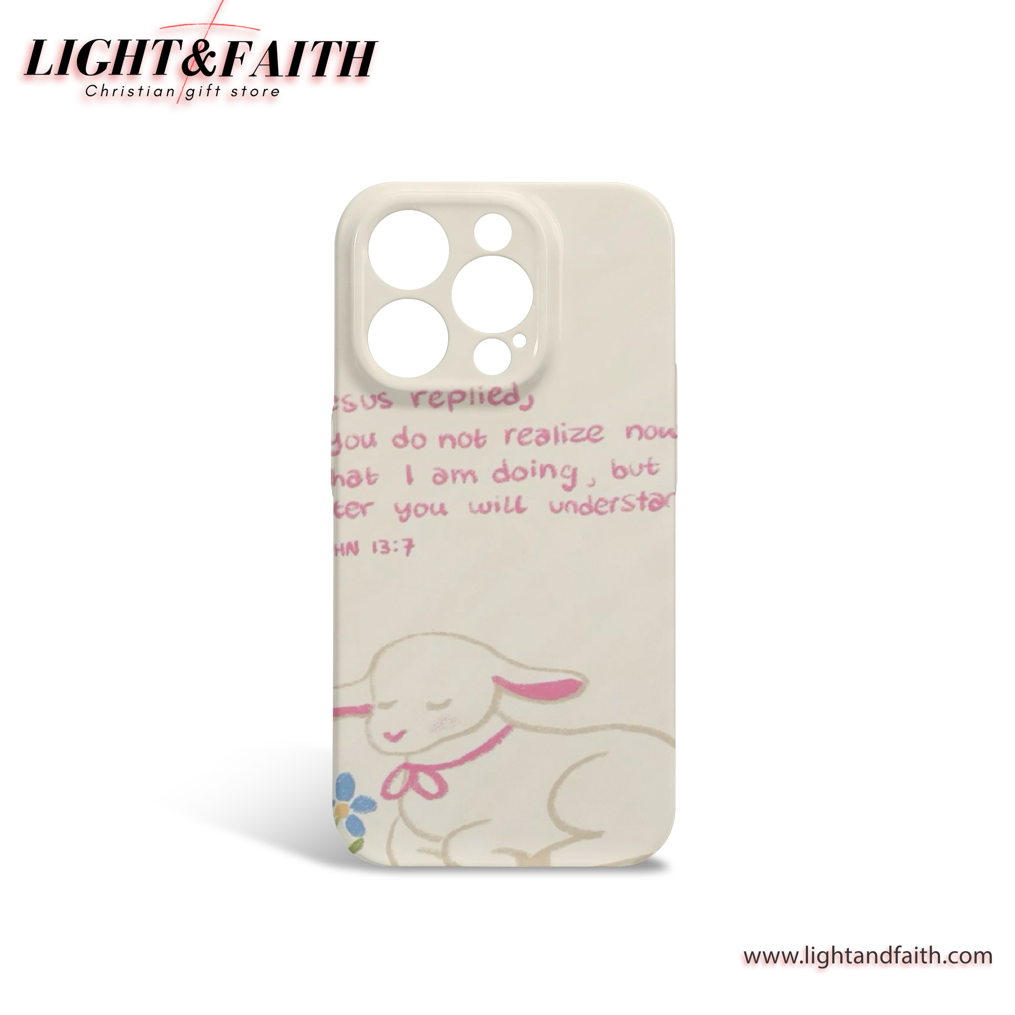 Jesus Replied – John 13:7 Lamb Phone Case, Christian Phone Case, Bible Verse Phone Case, Religious Gift, PCLAF40