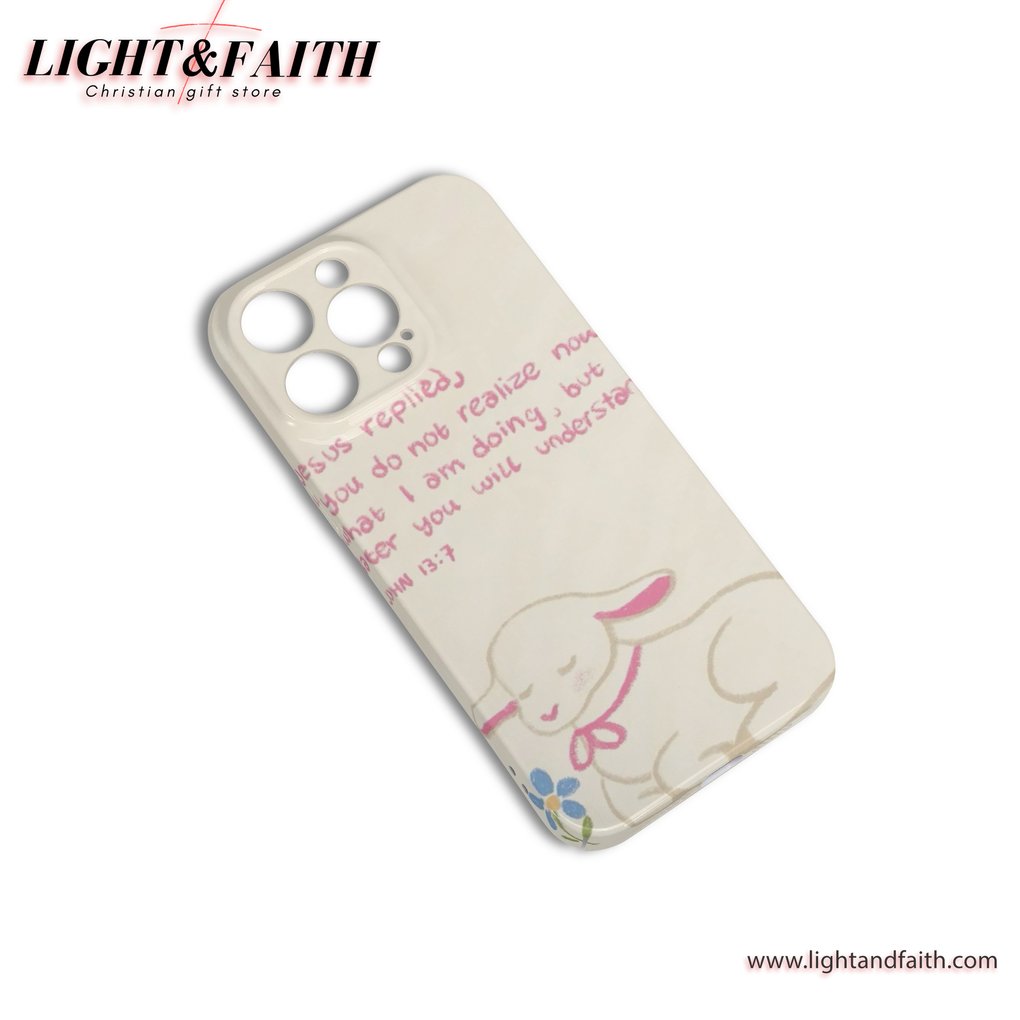 Jesus Replied – John 13:7 Lamb Phone Case, Christian Phone Case, Bible Verse Phone Case, Religious Gift, PCLAF40