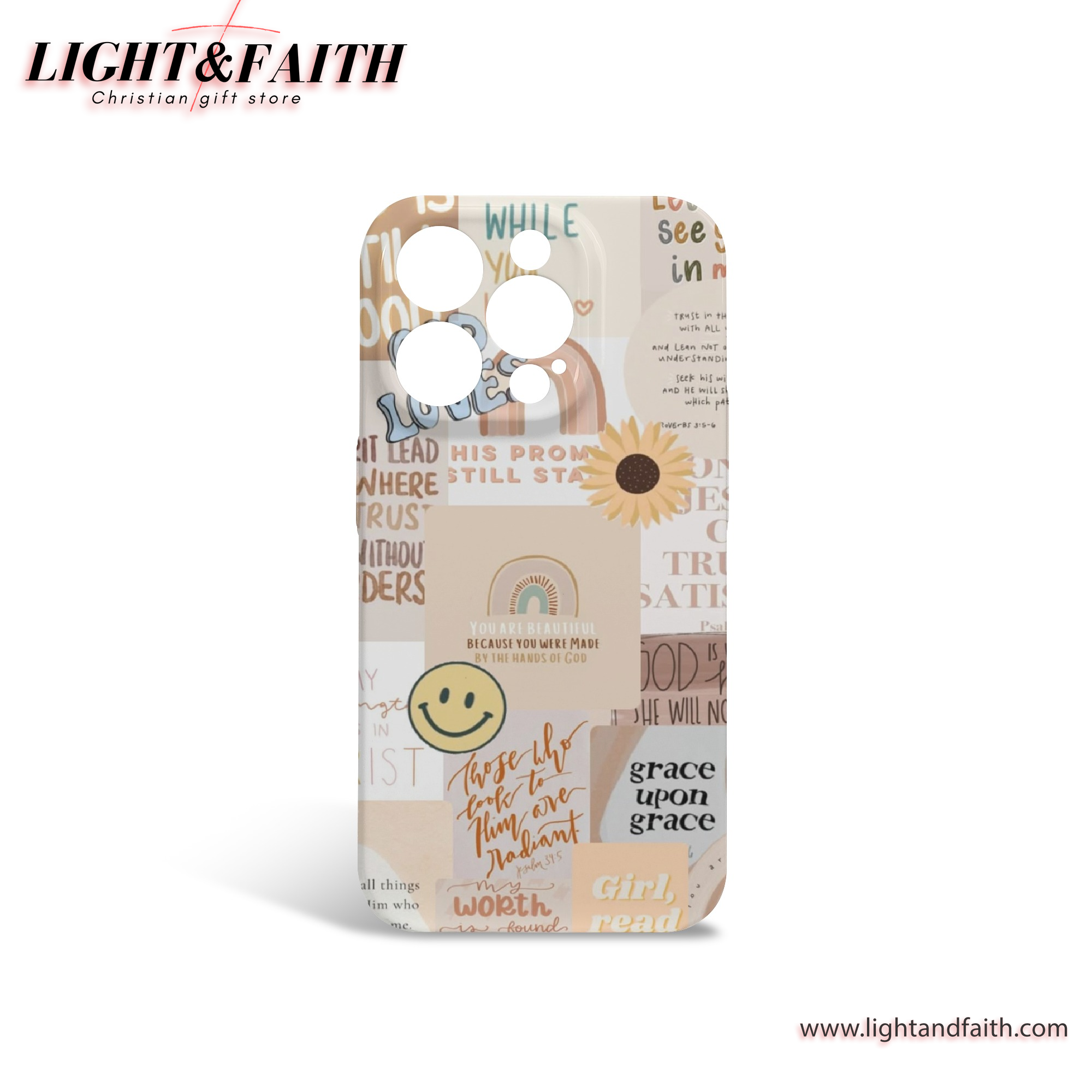 Faith Sticker Collage Phone Case, Christian Phone Case, Bible Verse Phone Case, Religious Gift, PCLAF42