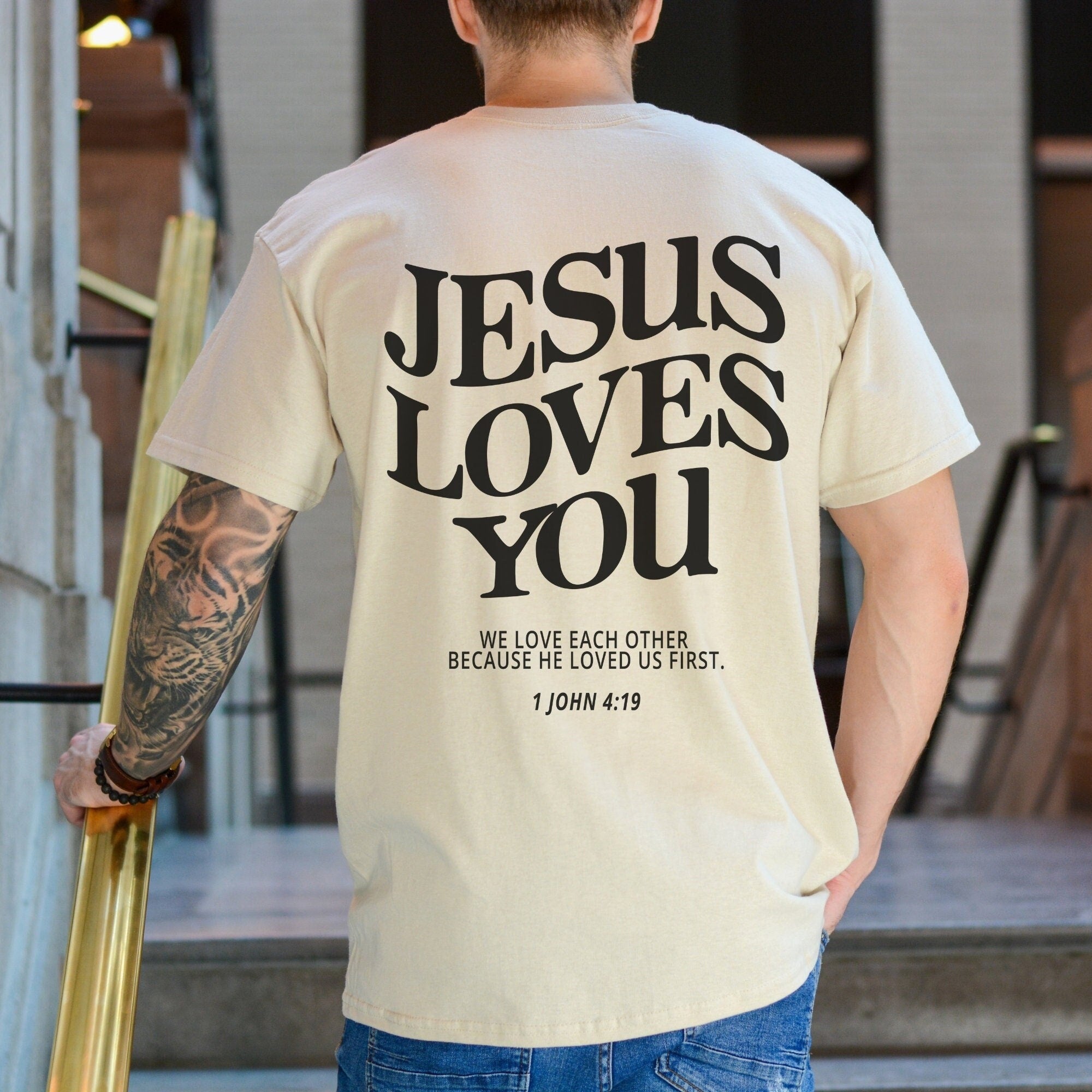 Jesus Loves You Christian Comfort Colors® TShirts Christian Shirt Worship Shirt Jesus Shirt Christian Apparel Christian TShirts Bible Verse Christian Merch