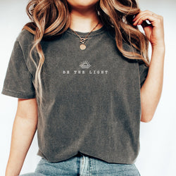 Christian Unisex Comfort Colors® Be The Light Bible Verse Shirt, Holy Spirit Jesus Lover Christian Apparel for Women, Faith Based Gift Shirt