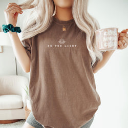 Christian Unisex Comfort Colors® Be The Light Bible Verse Shirt, Holy Spirit Jesus Lover Christian Apparel for Women, Faith Based Gift Shirt