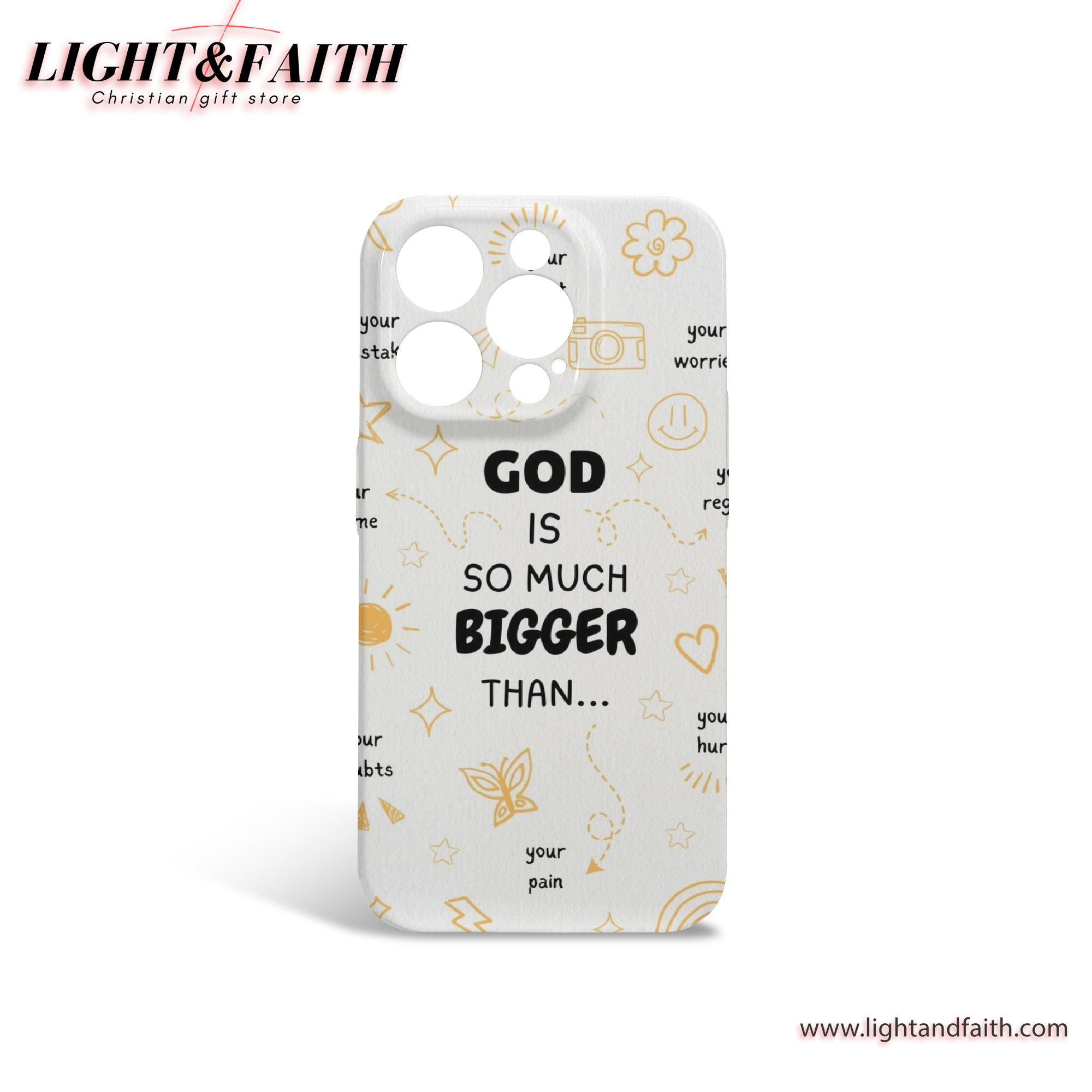 God is So Much Bigger Than Phone Case, Christian Phone Case, Bible Verse Phone Case, Religious Gift, PCLAF44