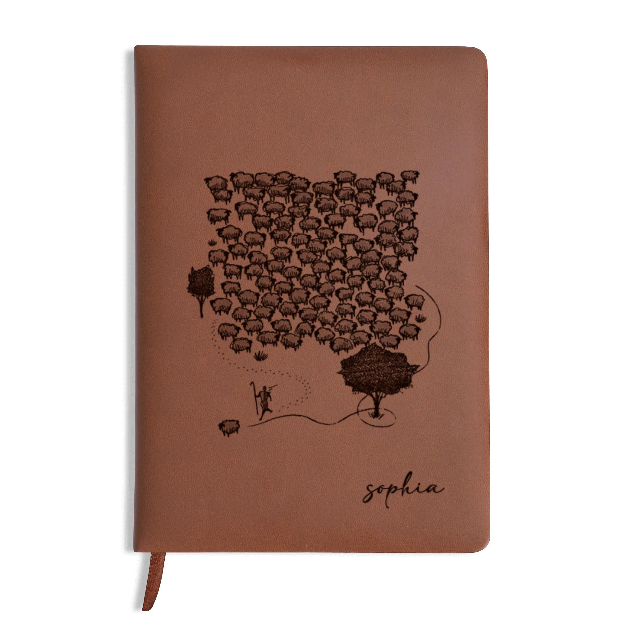 Personalized Christian Journal with Lost Sheep Design, Custom Name Prayer & Faith Notebook, Religious Gift, First Communion Gifts, Birthday. NBLAF43