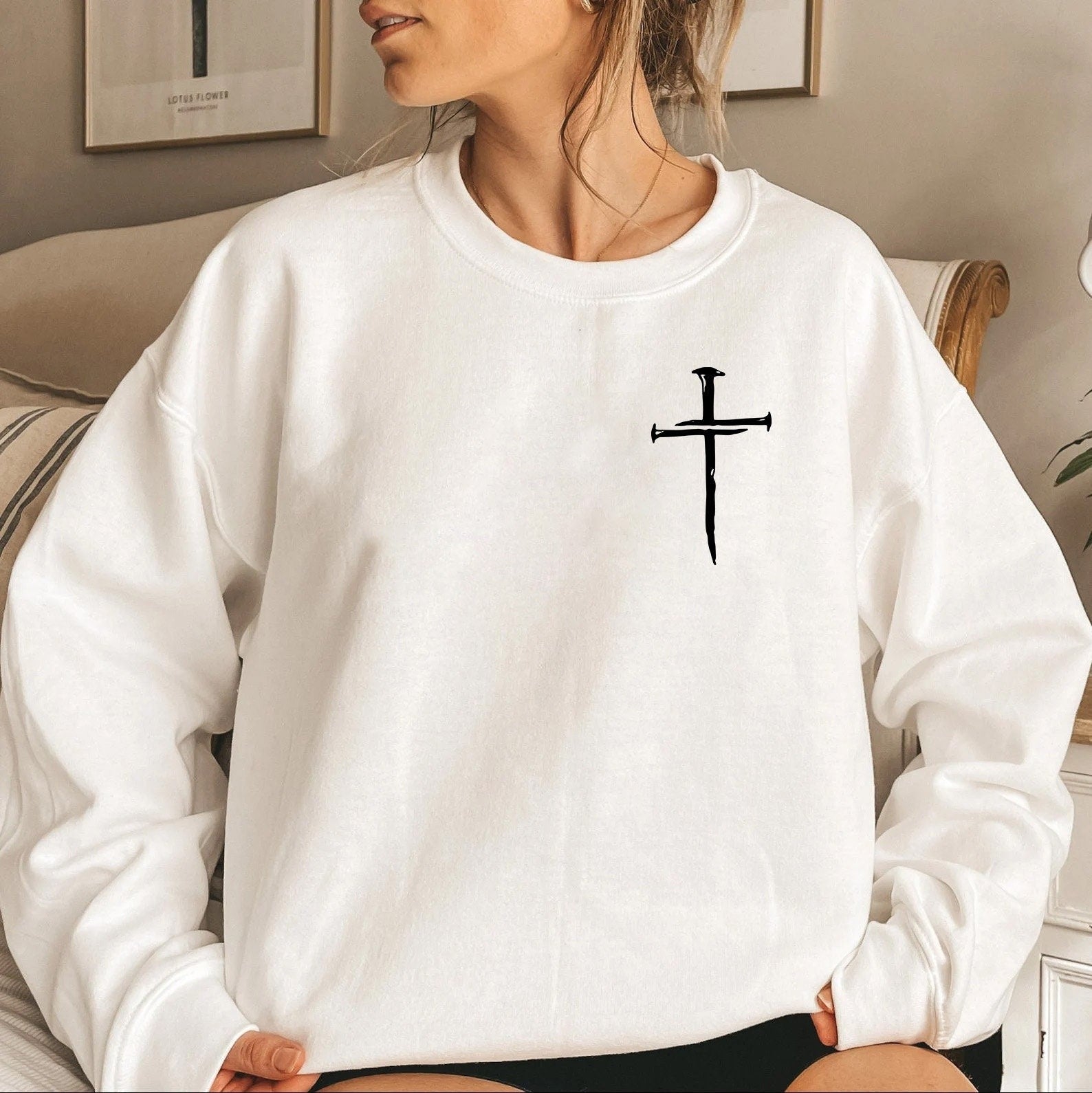 Comfort Colors®Cross Shirt, Faith Cross Shirt, Christian Gift, Faith Gift, Christian Shirts, Gift For Him, Gift For Her, Faith Cross, Fathers Day Shirt