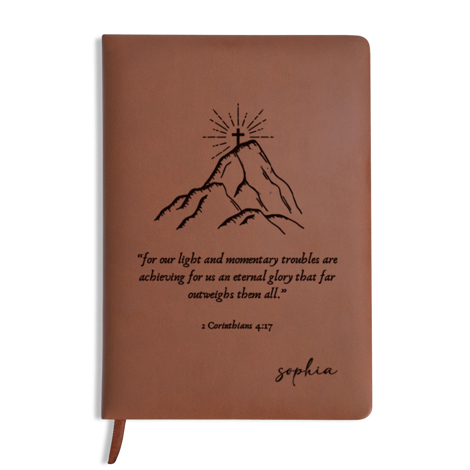 Personalized Christian Journal 2 Corintbians 4:17, Custom Name Prayer & Faith Notebook, Religious Gift, First Communion Gifts, Birthday. NBLAF44