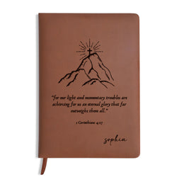 Personalized Christian Journal 2 Corintbians 4:17, Custom Name Prayer & Faith Notebook, Religious Gift, First Communion Gifts, Birthday. NBLAF44