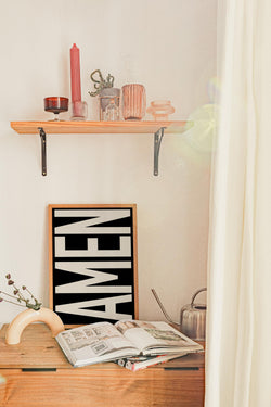 Amen Print Typography Poster, Trendy Christian Poster,  Retro Poster, Christian Gifts