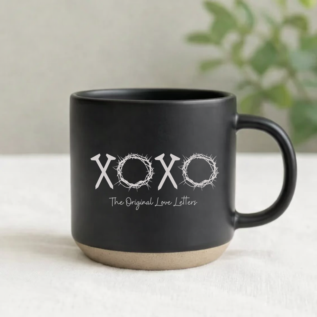 XOXO Christian Mug, The Original Love Letters Mug, Bible Verse Coffee Mug, Faith Pottery Mug, Religious Gift for Her